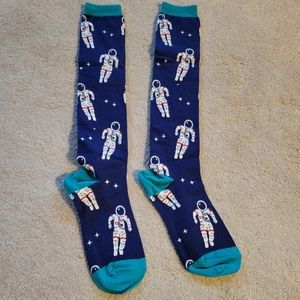 Space Out of this world Astronaut socks below knee hi
